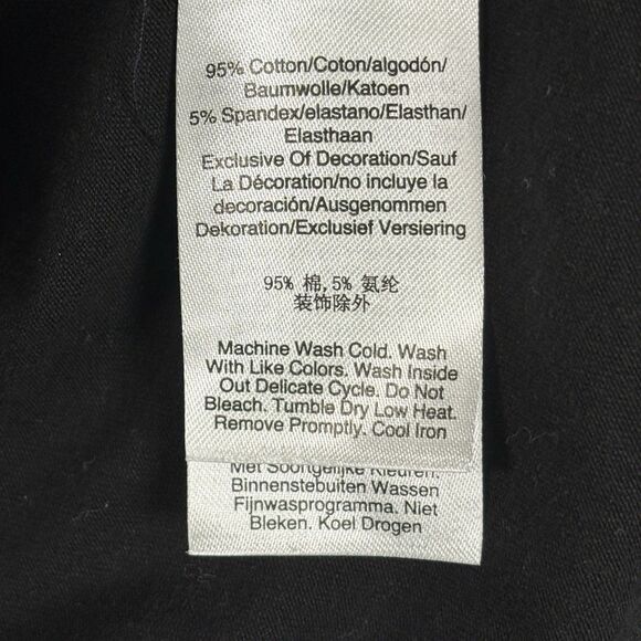 DKNY Athleisure Black Hooded Logo A Line Dress Sz Med Stretch Knit Short Sleeve - Picture 10 of 11